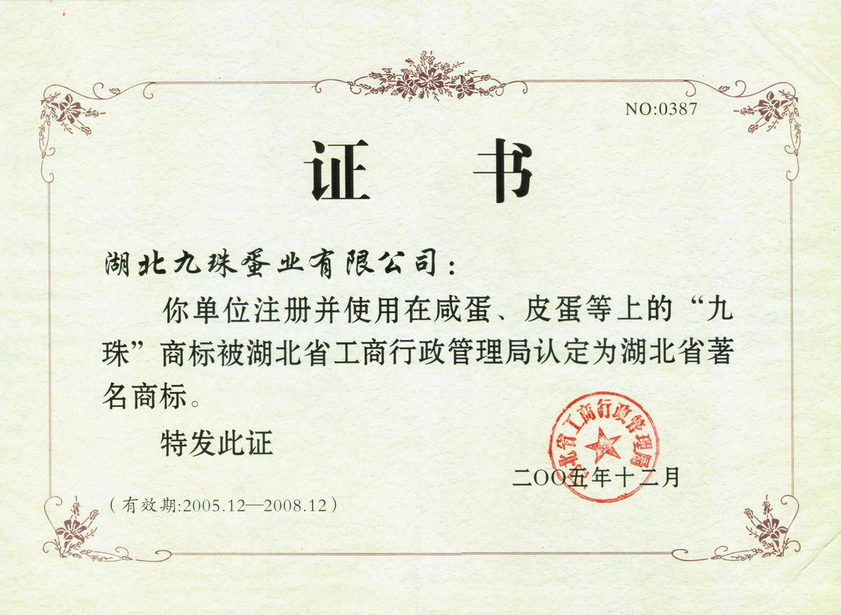 2005年湖北省著名商標